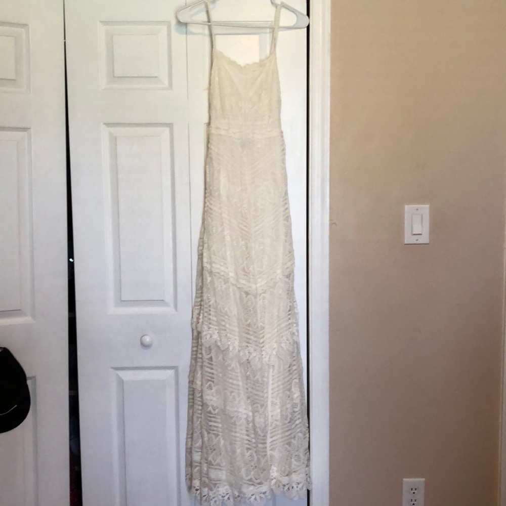 Lulus Lace Ivory Maxi Dress